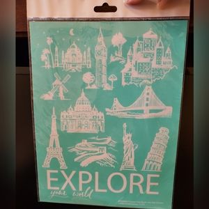 Explore Your World Chalk Couture Transfer Club Exclusive Reusable